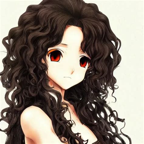 anime long curly hair|More.